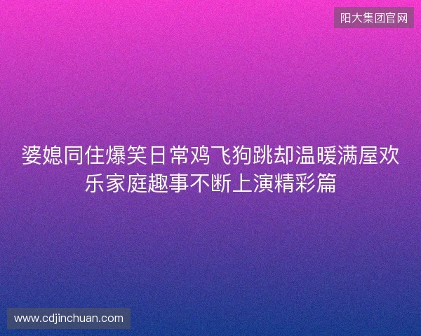 婆媳同住爆笑日常鸡飞狗跳却温暖满屋欢乐家庭趣事不断上演精彩篇 婆媳同住爆笑日常鸡飞狗跳却温暖满屋欢乐家庭趣事不断上演精彩篇